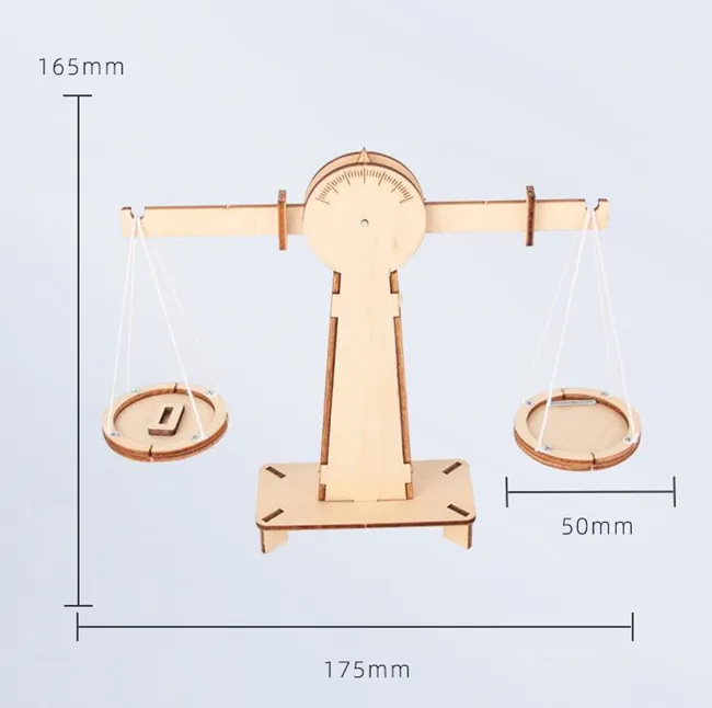 トップDIY手動組み立てスケールDIYバランススケール子供科学実験玩具