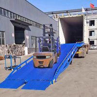 8-15ton Portable Hydraulique Mobile Yard Rampe Conteneur Chariot Élévateur Rampe De Quai De Chargement Pour Camions