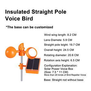 OMNI CATCH a energia solare in plastica ecologica 360 specchio rotante riflettente Repeller per uccelli-funzione vocale personalizzabile - Product Image 6