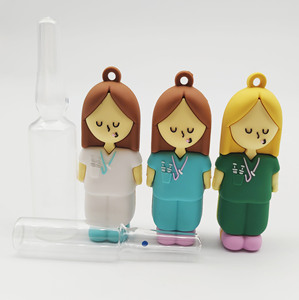 Porte-clés en caoutchouc humanoï<span class=keywords><strong>de</strong></span> pour infirmières, brise-ampoule avec ouvre-ampoule en verre, outil pratique pour briser les ampoules - Product Image 5