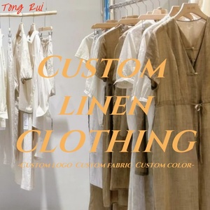 Service de conception de haute qualité 100% fabricants de robes <span class=keywords><strong>en</strong></span> <span class=keywords><strong>lin</strong></span> pur fabricant de vêtements <span class=keywords><strong>en</strong></span> <span class=keywords><strong>lin</strong></span> de coton personnalisé - Product Image 1