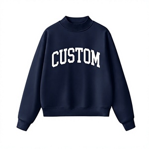 เสื้อสเวตเชิ้ตผู้หญิงแบบสั่งทำพิเศษ ทรงโอเวอร์ไซส์ คอเต่า แขนยาว ใส่สบายสำหรับฤดูหนาว ทรงหลวม ปักลาย ผ้าฟลีซนุ่ม ใส่ได้ทุกวัน - Product Image 1