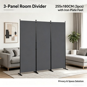 Modern Iron 3-Panel Folding <strong>Room</strong> <strong>Divider</strong> Ready Ship Low MOQ Portable Office Partition Wall for Living <strong>Room</strong> &amp; Outdoor Use - Product Image 3