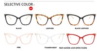 Gafas de Sol de Ojo de Gato con Estampado de Leopardo Retro Vintage para Mujer, Montura Metálica Grande, Gafas Ópticas Modernas con Lentes AC para Adultos