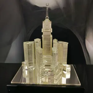 Saudi-Arabien Makkah Royal Clock Tower Modell Kristall Gebäude Modell islamisches Souvenir