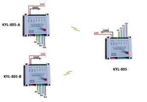Module de commande sans fil KYL-805 4DI 4DO, télécommande industrielle, émetteur-récepteur KYL-805 4DI 4DO module W485 - Product Image 3