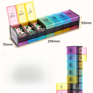Scatola <span class=keywords><strong>per</strong></span> pillole Extra Large <span class=keywords><strong>in</strong></span> <span class=keywords><strong>plastica</strong></span> a doppio strato 2 volte al giorno: AM PM Organizer settimanale di <span class=keywords><strong>olio</strong></span> di pesce integratori di contenitori <span class=keywords><strong>per</strong></span> medicinali - Product Image 6