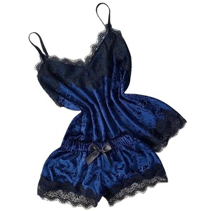 Conjunto de Lencería Sexy de Terciopelo, Pijama para Mujer, Conjunto de Pijama Sexy y Tentador, Babydoll, Ropa de Dormir, Camiseta Linda y Pantalones Cortos, Pijama Mujer - Product Image 4