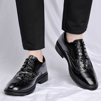 Nouvelles Chaussures Brogue Britanniques en PU pour Hommes, Style Décontracté et Habillé, à Lacets, Couleur Unie, Idéales pour Mariages, Collection Printemps 2026 – Style Britannique Populaire