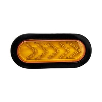 Feu arrière en forme de camion/bus avec anneau en caoutchouc anti-choc électrique, 35 LED en forme de flèche, 10-30V, couleur rouge ambre, avec prise