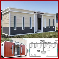 Toilettes mobiles en acier portables d'extérieur, chasse d'eau manuelle, pour parc panoramique, usage rural, usage sec, luxe, public