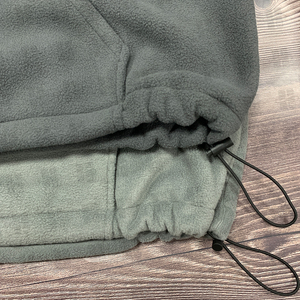 Sudadera con capucha personalizada para hombre, 100% poliéster, antiarrugas, con cremallera, ajuste holgado, dobladillo con cordón ajustable, forro polar. - Product Image 6