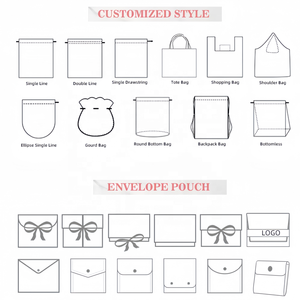 Sac de shopping en coton avec cordon de serrage 30*40 cm, logo personnalisé imprimé, coton mousseline <span class=keywords><strong>rose</strong></span>, pochette d'emballage pour vêtements et chaussures - Product Image 6