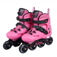 [Livraison Gratuite] Patins à roulettes pour garçons, taille unique réglable, en tissu maillé PU, à roues simples, pour le commerce international