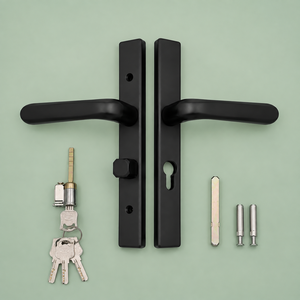 Reversible Door Handle Lock Set with Key Single <b>Latch</b> Lever Handle for Aluminum and Wooden Apartment Entrance Doors - Product Image 5