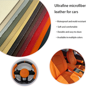 Siège de voiture en cuir PU microfibre 1,2 mm à grain fin, résistant aux rayures, antistatique, respirant, anti-humidité, anti-moisissure, imperméable - Product Image 2
