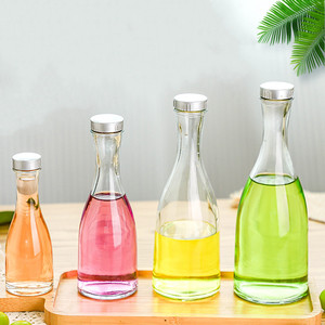 100ml 250ml 375ml 500ml Frosted Clear Glass Bottles for Cherry Wine <strong>Apple</strong> Vinegar Juice <strong>Vodka</strong> with Lids - Product Image 2