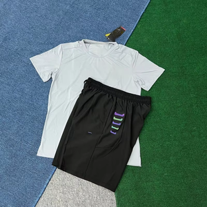 Conjunto Deportivo de 2 Piezas para Hombre, Camiseta y Pantalones Cortos de Secado Rápido, Absorben la Humedad, para Entrenamiento al Aire Libre, Multicolor - Product Image 4