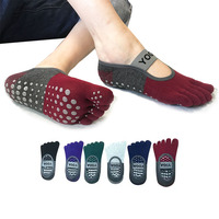 Chaussettes de yoga et de Pilates tricotées antidérapantes à cinq doigts pour femmes et jeunes, personnalisables avec logo, antibactériennes et respirantes, collection printemps