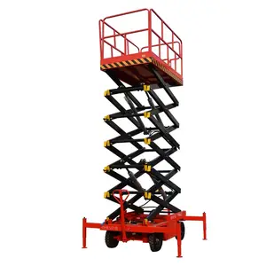 FASITE Hydraulic 4-18m Electric Scaffolding Man Lift Mobile Scissor lift Portable Aerial Work Platform for Sale