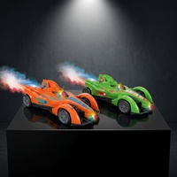 Voiture de course RC F1 6CH 1:16 avec fumée, lumières LED, démonstration à une touche, télécommande rechargeable 27 MHz, jouet pour garçons
