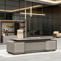 Bureau de direction - Sensation luxueuse et haut de gamme - Bureau de direction - Grande table de conférence haut de gamme - Bureau et chaise de bureau