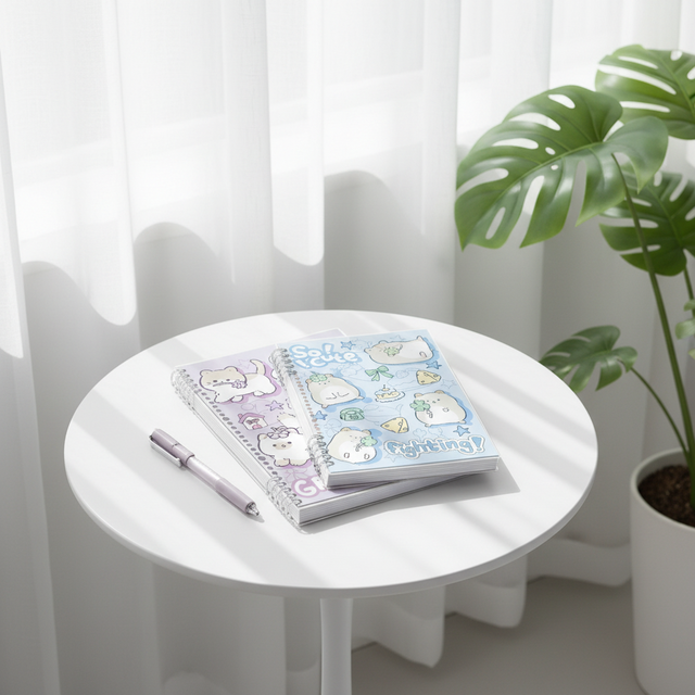 Cute and Adorable Cartoon Student Notebook High-Value Loose-Leaf Binder Detachable Grid Notebook-Perfect Gift