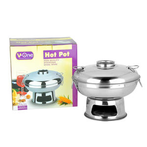 Olla Caliente Estilo Tailandés de Acero Inoxidable para Una o Dos Personas, Calentador de Alcohol, 18/20/22 cm - Product Image 2