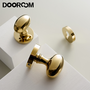 Poignée de porte robuste en laiton massif, revêtement PVD antirouille, idéale pour les portes intérieures de salle de bain, chambre et bureau, prix de gros - Product Image 5