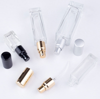 Vente flash 3ML 5ML 10ML 20ML 30ML 50ML Flacon de parfum en verre rectangulaire Flacon pulvérisateur séparé Flacon pulvérisateur de maquillage