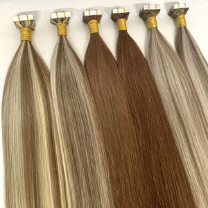 وصلات شعر روسية فاخرة غير مرئية بشريط لاصق فائق النحافة، شعر بشري طبيعي 100% بشريط لاصق من البولي يوريثان - Product Image 6