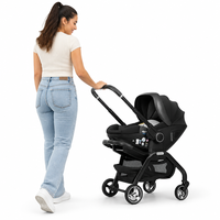 Système de voyage pour bébé pliable 3 en 1 Kidilo avec cadre en alliage d'aluminium et siège auto pour bébé pour une utilisation en extérieur de 0 à 6 mois