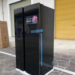 610L Liter Double-door Side-by-side Door Household Large-capacity Wind-cooling Sound Large-screen Smart <b>Refrigerator</b> Refrigerate - Product Image 3