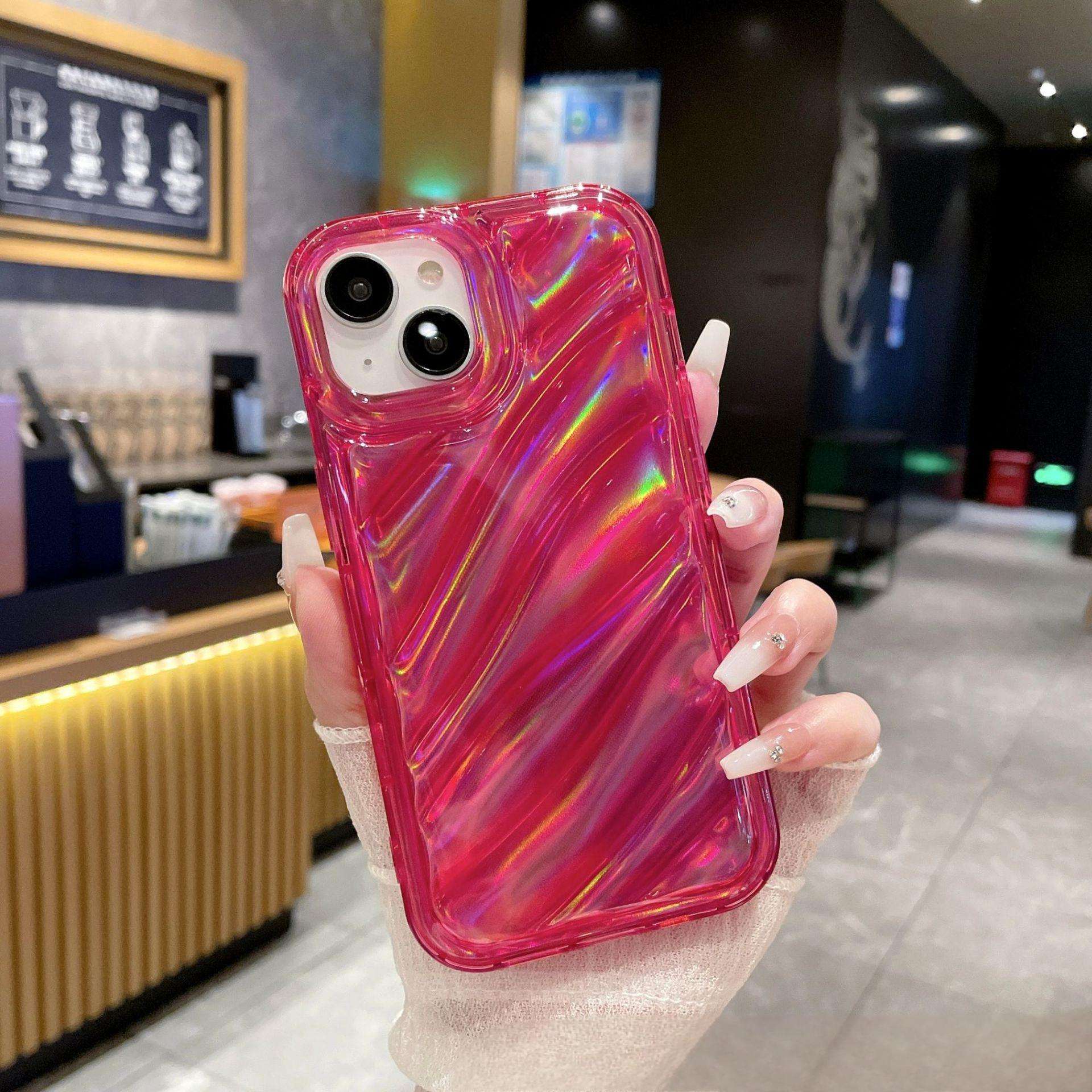 เลเซอร์เชลล์ [สีม่วงโปร่งแสง] เกล็ดสีรุ้ง