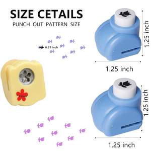 Juego <span class=keywords><strong>de</strong></span> 12 Perforadoras <span class=keywords><strong>de</strong></span> Papel con Formas para Niños - Estrella, Mariposa, Hoja, <span class=keywords><strong>Árbol</strong></span> <span class=keywords><strong>de</strong></span> Navidad, Corazón - Suministros para Scrapbooking y Arte <span class=keywords><strong>de</strong></span> Uñas - Product Image 4