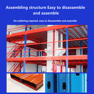 Escalera ajustable de protección contra la corrosión duradera <span class=keywords><strong>para</strong></span> estantes, estantería personalizable de acero industrial - Product Image 4