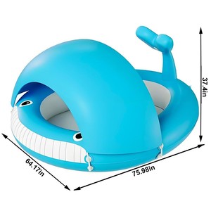 Piscina inflable con forma de ballena y fuente, 190x165x95cm, para niños, juegos acuáticos al aire libre - Product Image 5