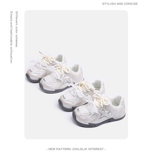 Scarpe da ginnastica per bambine con fiocco e stella in <span class=keywords><strong>pizzo</strong></span>, nuove collezioni Primavera 2026, bianche, traspiranti, leggere e antiscivolo per bambine e ragazze. - Product Image 5