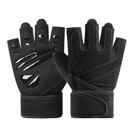 Guantes Deportivos de Medio Dedo para Exteriores, Antideslizantes, con Protección para la Muñeca, para Entrenamiento y Levantamiento de Pesas