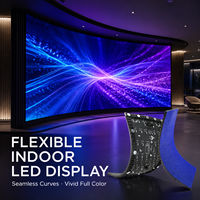 Módulo de Pantalla LED Flexible para Interiores, Panel de Video Curvo a Todo Color para Salas de Exposiciones, Salas de Exhibición y Publicidad Comercial