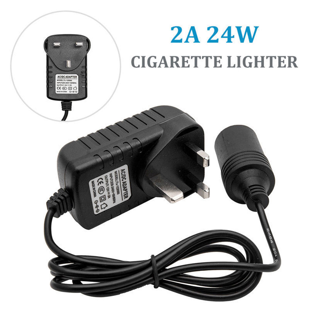 uk plug to cigarette lighter 220V Mains Plug to 12V Socket Adapter Converter for US/EU/UK