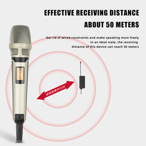Sección U Inalámbrico un micrófono móvil <span class=keywords><strong>de</strong></span> <span class=keywords><strong>segunda</strong></span> <span class=keywords><strong>mano</strong></span> Home K Song Altavoz exterior KTV Meeting Live UHF Micrófono - Product Image 3