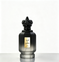 Flacon de parfum en verre vide de luxe personnalisé, transparent, avec pompe à sertir, 50 ml, 100 ml, écologique, recyclable, avec boîte d'emballage et pulvérisateur à pompe