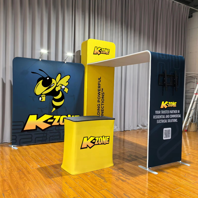 Custom Logo Backdrop for Portable Advertising Exhibition Booth 10*10ft Trade Show Exhibit Display and Exhibition Stand