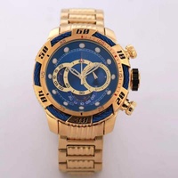 Reloj de Cuarzo para Hombre, Estilo Europeo Americano, Seis Agujas, Correa de Aleación, Resistente al Agua 100m, Cristal Mineral