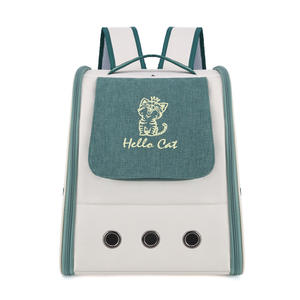 Zaino in tela portatile traspirante di grande capacità per animali domestici in uscita borsa a tracolla per gatti e cuccioli - Product Image 6