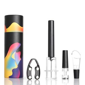 Ensemble cadeau d'outils à vin 4 pièces : <span class=keywords><strong>bouchon</strong></span> sous vide, coupe-capsule, <span class=keywords><strong>tire</strong></span>-<span class=keywords><strong>bouchon</strong></span> efficace, ouvre-bouteille à pompe à air pour vin - Product Image 3