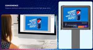 Y2Power IZA 21,5 "Pantalla de carga publicitaria Estación de carga rápida de montaje en pared con soporte de piso opcional para lugares públicos de Centros Comerciales - Product Image 3