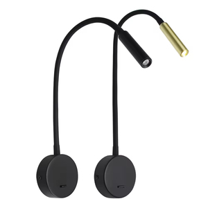 Lámpara de Lectura LED Moderna de Aluminio para Pared con Diseño de Tubo Flexible Tipo Serpiente para Dormitorio, Foco Flexible con Garantía de 3 Años - Product Image 1