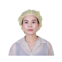 Chapeau de chef jetable en tissu non tissé élastique de haute qualité, bonnet rond, blanc/bleu/rose, 21 pouces, pour hommes et femmes - Produit de sécurité